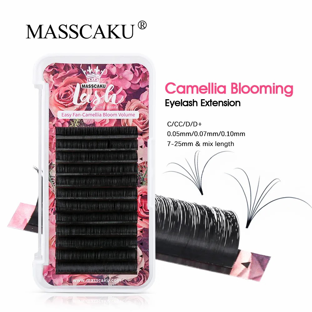 Eyelash Extension Human Hair - MASSCAKU Extension Ciglia Volume Effetto Ventaglio