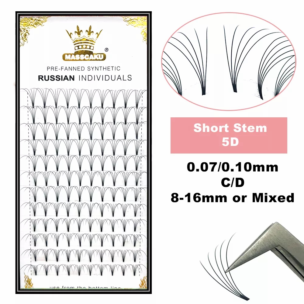 Eyelash Extension Human Hair - MASSCAKU Premade Russo Volume Stelo Corto