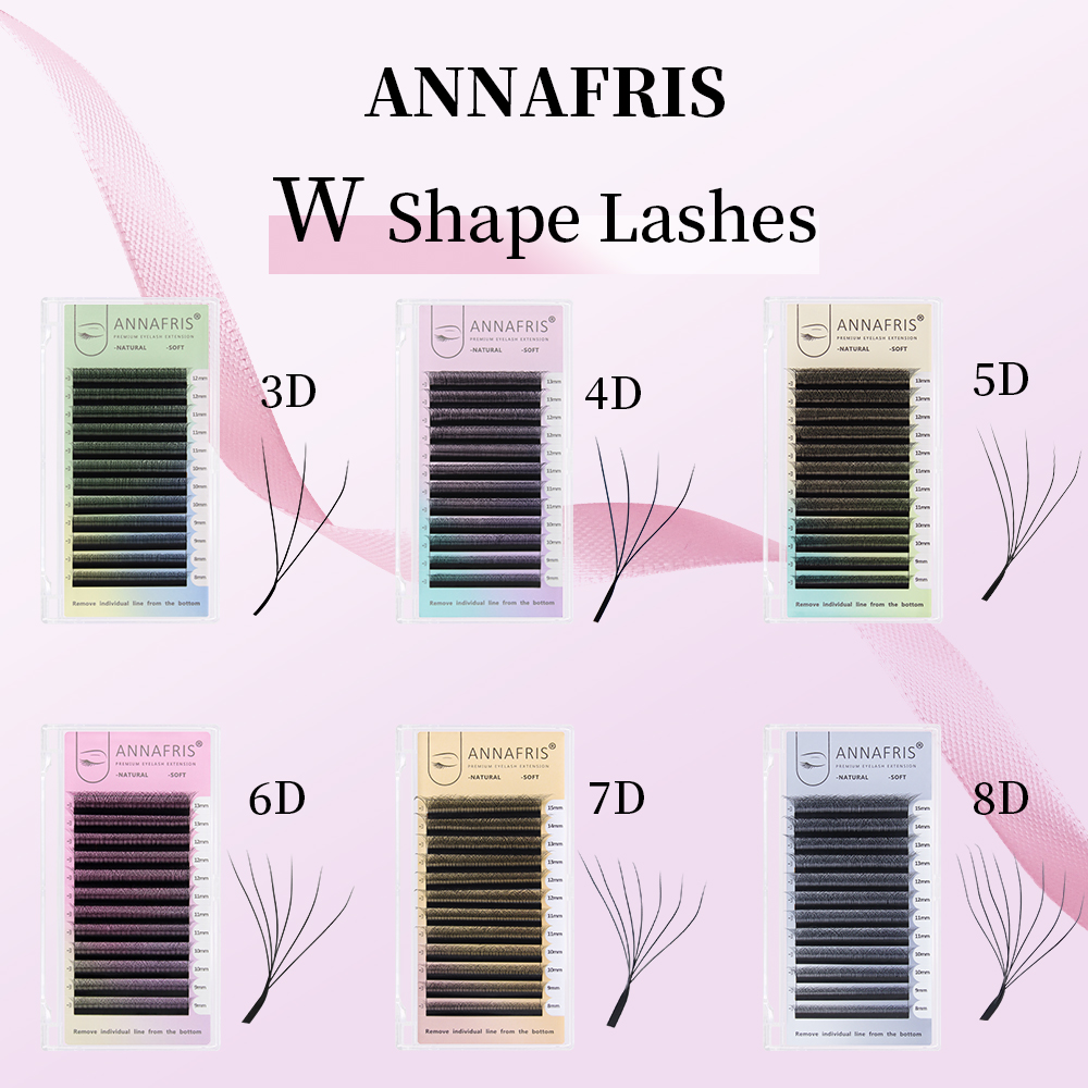 Eyelash Extension Human Hair - ANNAFRIS Ventilatore volume prefabbricato YY 3D