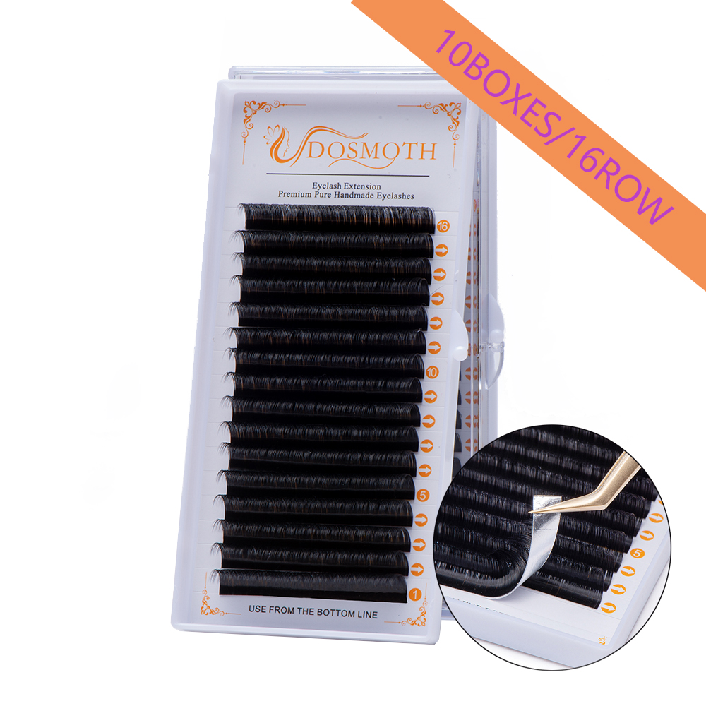 Eyelash Extension Human Hair - DOSMOTH 10 scatole 16 file 7-16mm
