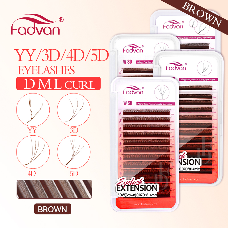 FADVAN Marrone 4D/3D/5D ciglia - Eyelash Extension For Asian Eyes recensione e prezzo
