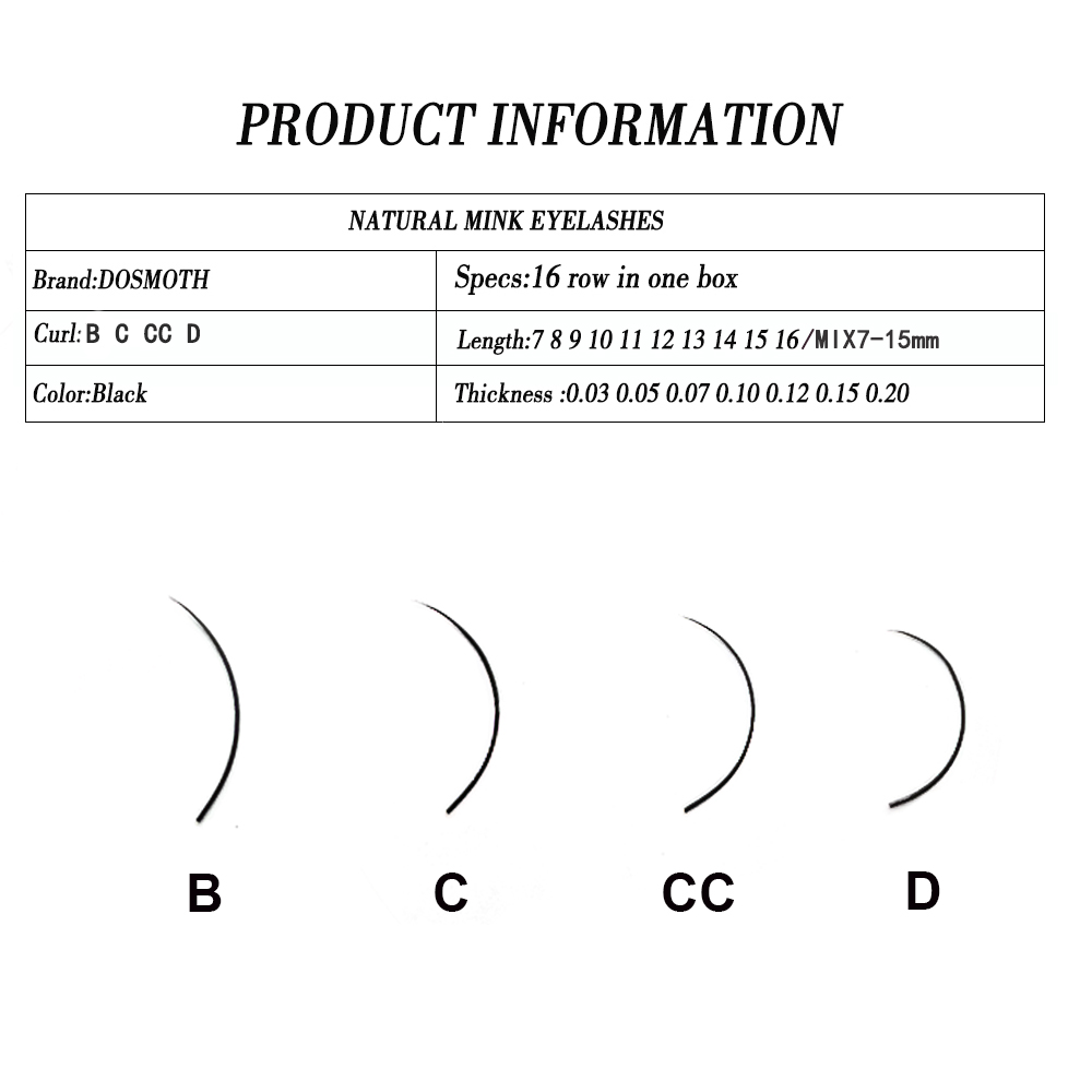 DOSMOTH 10 scatole 16 file 7-1 - Eyelash Extension Human Hair recensione e prezzo